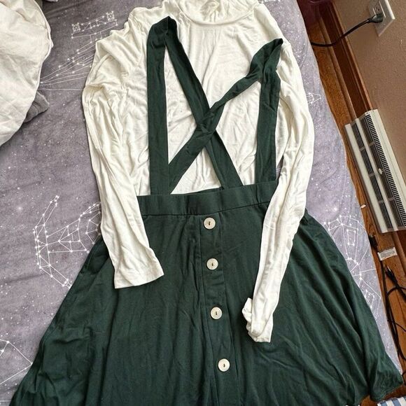 ASOS and SHEIN Green Pinafore Outfit Bundle Size 8 Womens (Large) EUC - Picture 2 of 5